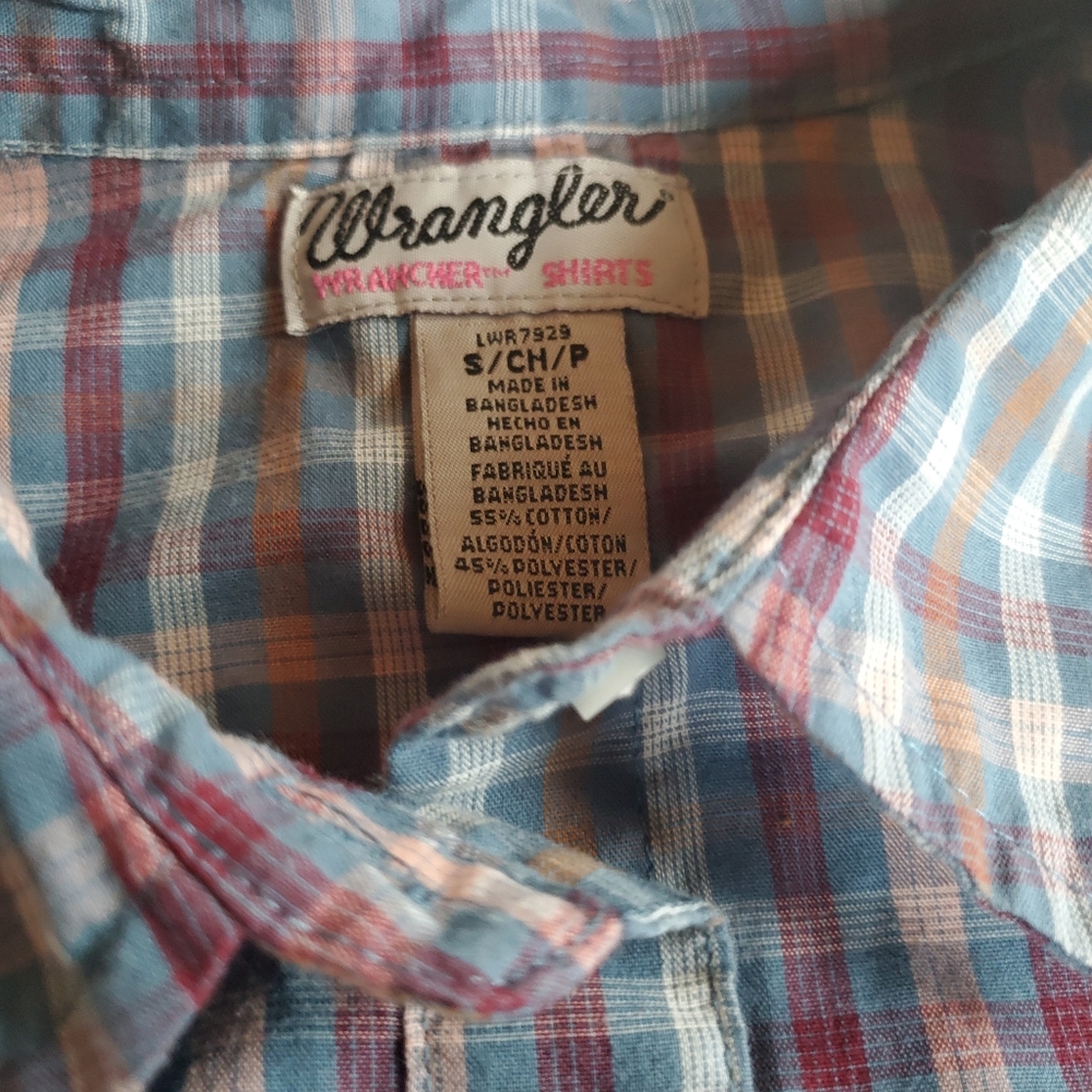 Wrangler Plaid Pearl-snap Shirt - Picture 2 of 8